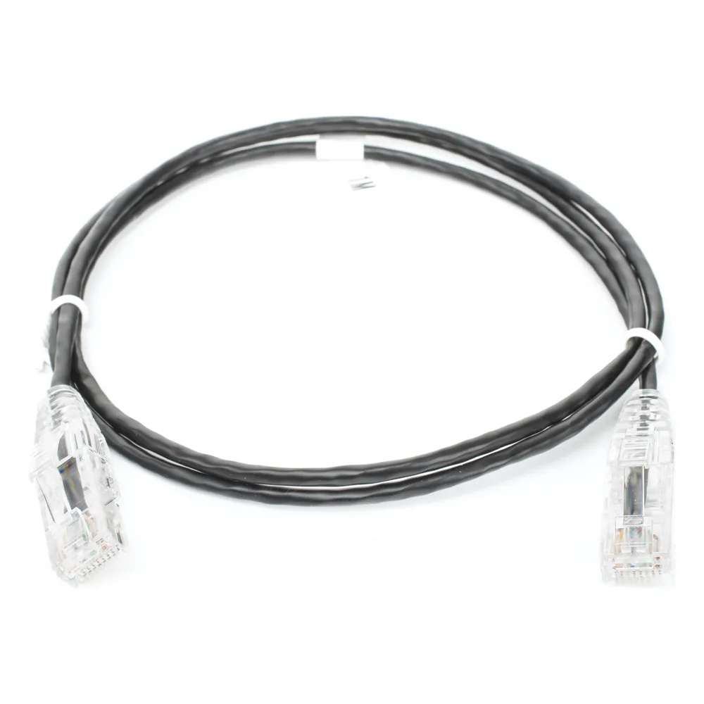 Cable de Parcheo Slim UTP Cat6 - 1 Metro (3.28 Pies), Negro, Diámetro Reducido (28 AWG) – vista 2