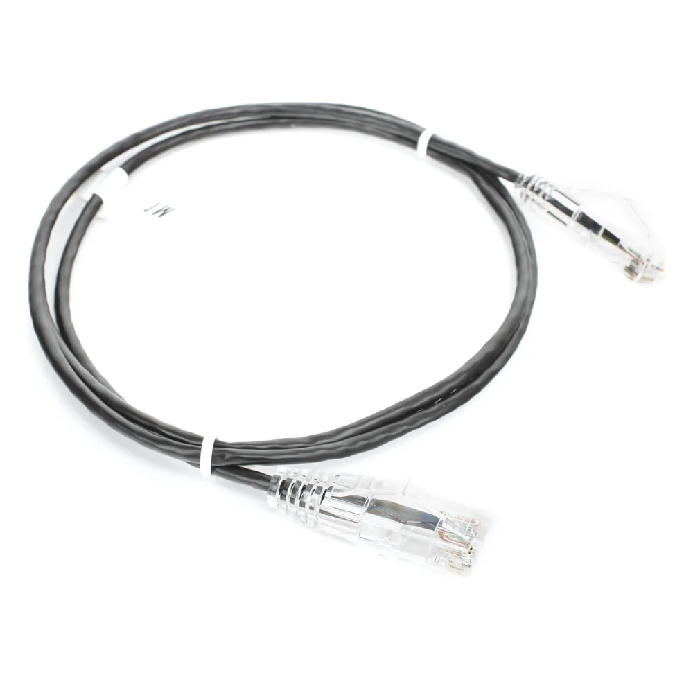 Cable de Parcheo Slim UTP Cat6 - 1 Metro (3.28 Pies), Negro, Diámetro Reducido (28 AWG) – vista 3