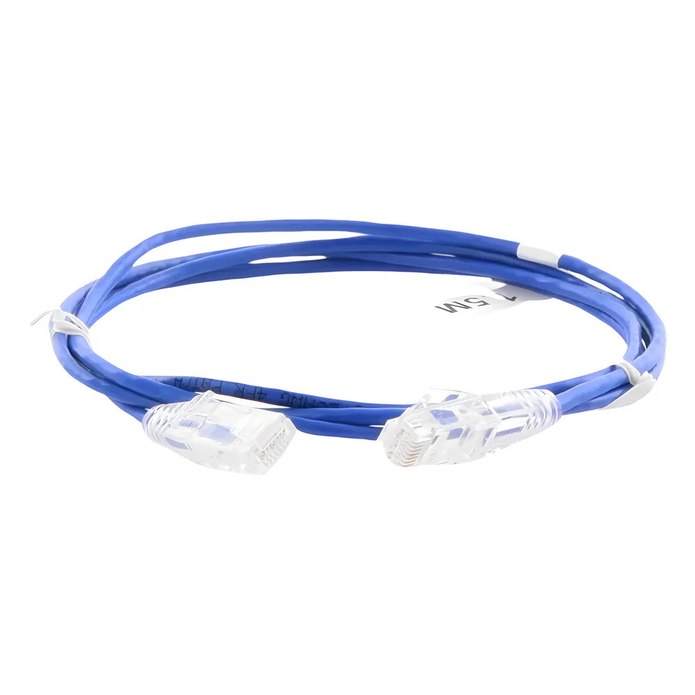 Cable de Parcheo Slim UTP Cat6 - 1.5 Metros (4.92 Pies) Azul Diámetro Reducido (28 AWG) – vista 3