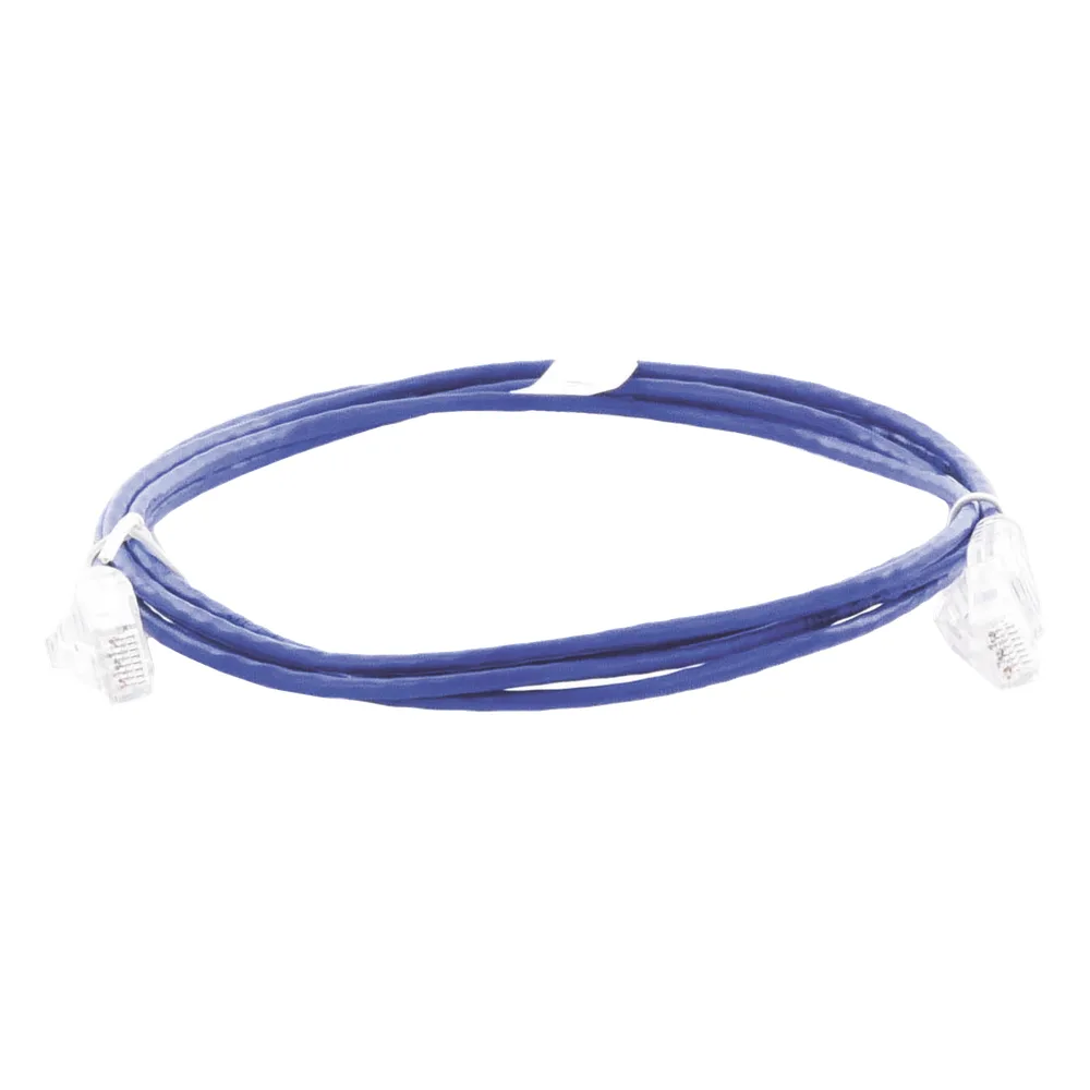 Cable de Parcheo Slim UTP Cat6 - 2 Metros (6.56 Pies) Azul Diámetro Reducido (28 AWG) – vista 3