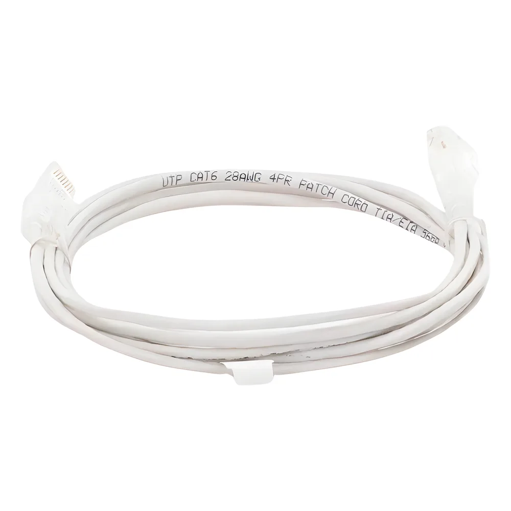 Cable de Parcheo Slim UTP Cat6 - 3 Metros (9.84 Pies) Blanco Diámetro Reducido (28 AWG) – vista 6