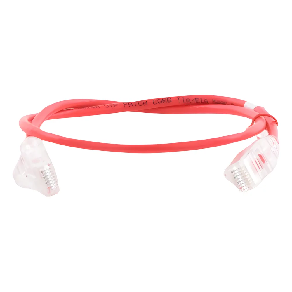 Cable de Parcheo Slim UTP Cat6A - 0.5 Metros (1.64 Pies) Rojo, Diámetro Reducido (28 AWG) – vista 2