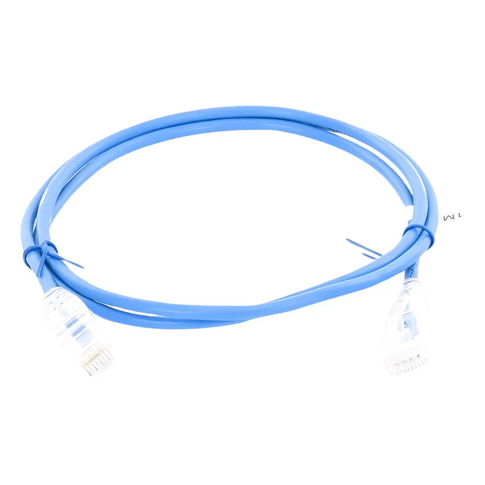 Cable de Parcheo Slim UTP Cat6A - 1 Metro (3.28 Pies) Azul, Diámetro Reducido (28 AWG) – vista 3