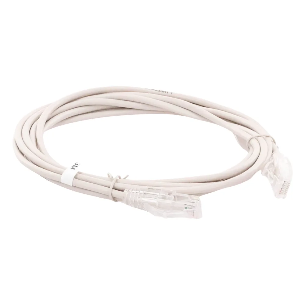 Cable de Parcheo Slim UTP Cat6A - 3 Metros (9.84 Pies) Gris, Diámetro Reducido (28 AWG) – vista 3