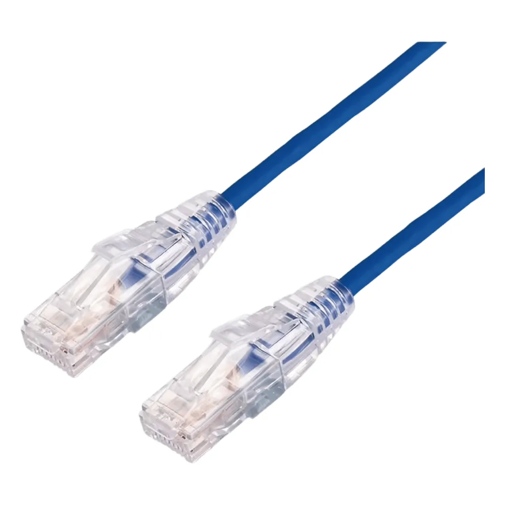 Cable de Parcheo Slim UTP Cat6A - 7 Metros (22.97 Pies) Azul, Diámetro Reducido (28 AWG)
