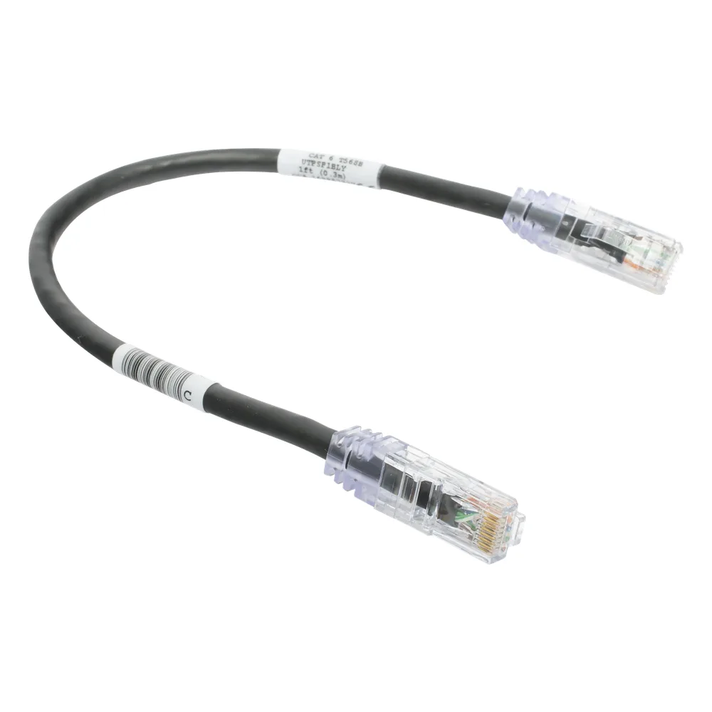 Cable de Parcheo TX6, UTP Cat6, 24 AWG, CM, Color Negro, 0.3 Metros (1 Pie) – vista 2
