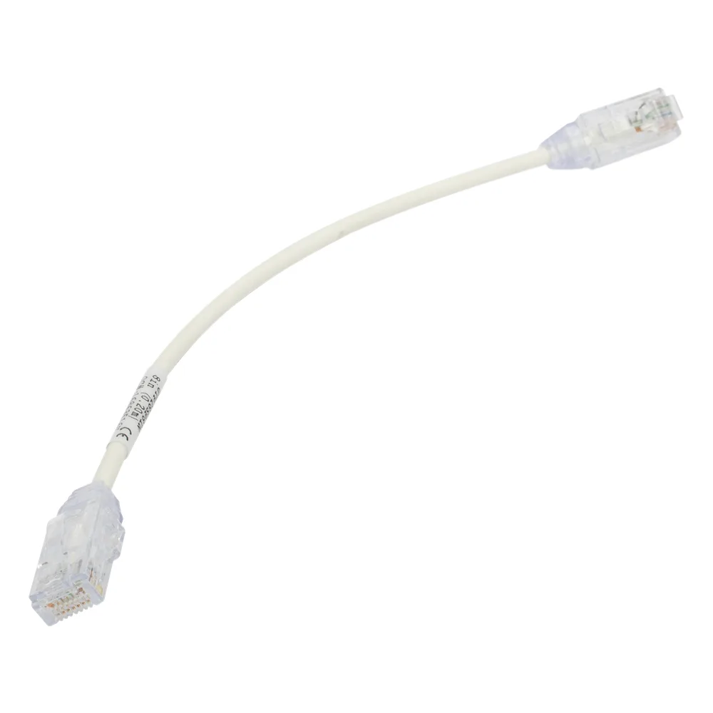 Cable de Parcheo TX6, UTP Cat6, Diámetro Reducido (28AWG), Color Blanco, 20.32 cm (8 Pulgadas) – vista 2