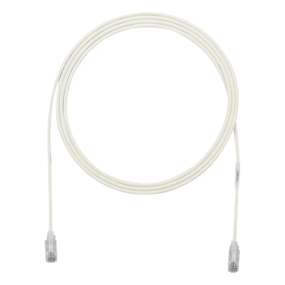 Cable de Parcheo TX6, UTP Cat6, Diámetro Reducido (28AWG), Color Gris, 2.13 Metros (7 Pies)