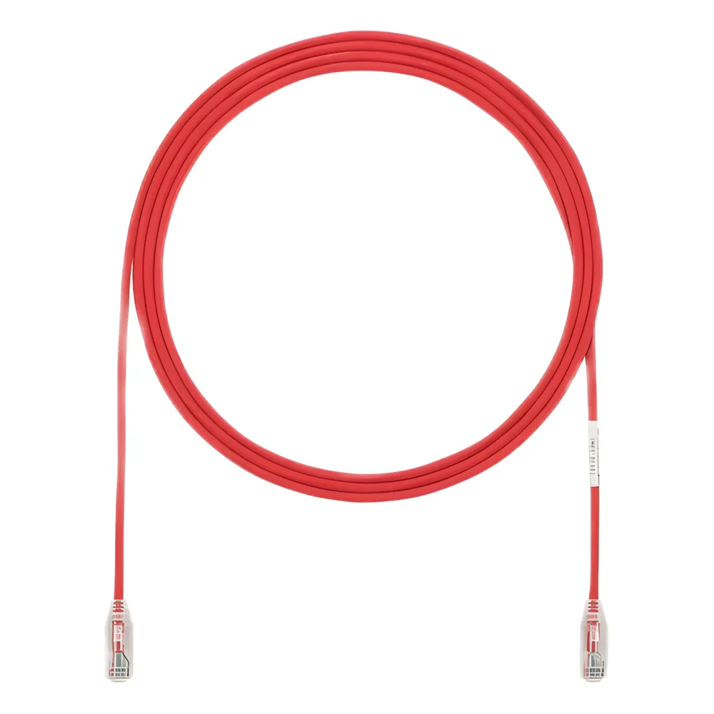 Cable de Parcheo TX6, UTP Cat6, Diámetro Reducido (28AWG), Color Rojo, 7.62 Metros (25 Pies) – vista 2