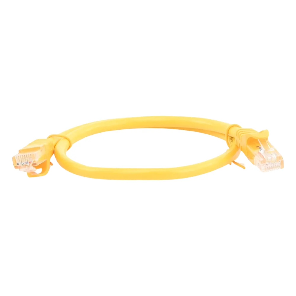 Cable de Parcheo UTP Cat6 - 0.5 Metros (1.64 Pies) - Amarillo – vista 2