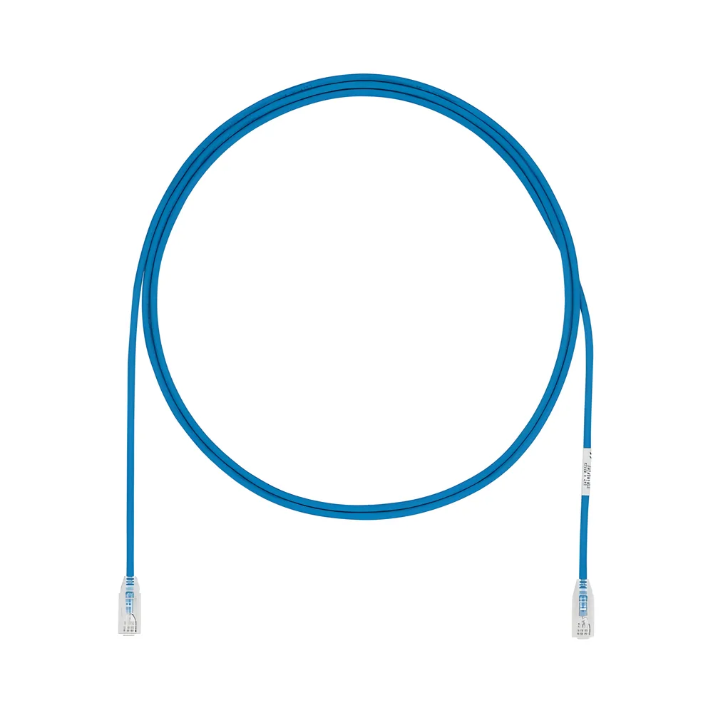 Cable de Parcheo UTP Cat6A, CM/LSZH, Diámetro Reducido (28AWG), Color Azul, 18 Metros (59.06 Pies)