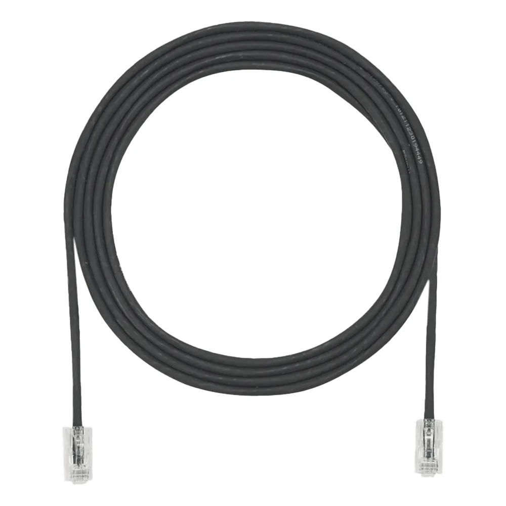 Cable de Parcheo UTP Cat6A, CM/LSZH, Diámetro Reducido (28AWG), Color Negro, 6 ft.