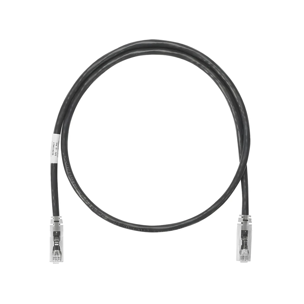 Cable de Parcheo UTP Categoría 6, con Plug Modular en Cada Extremo - 0.3 Metros (1 Pie) - Negro