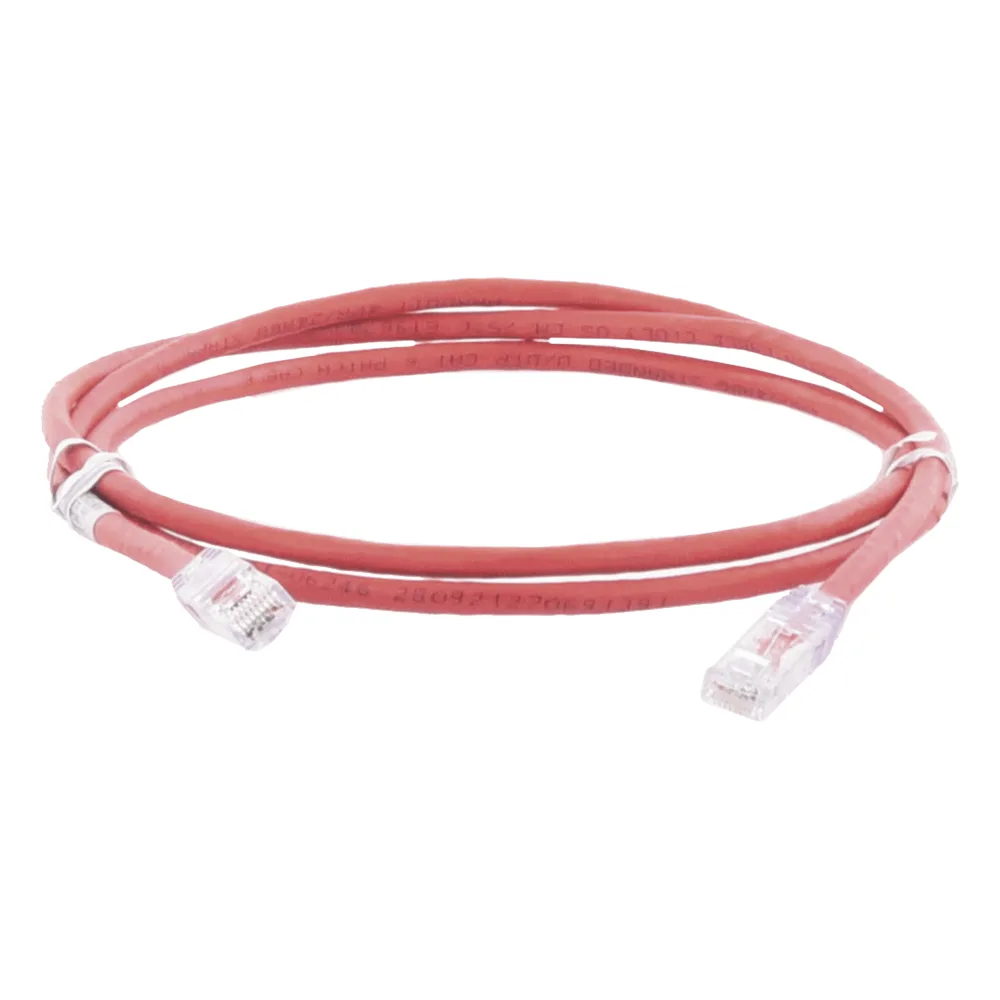 Cable de Parcheo UTP Categoría 6, con Plug Modular en Cada Extremo - 2 Metros (6.56 Pies) - Rojo