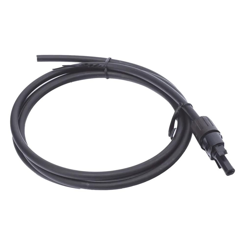 Cable Fotovoltaico 1.5 m, Negro, Calibre 10 AWG con Terminal MC4-H en un Extremo