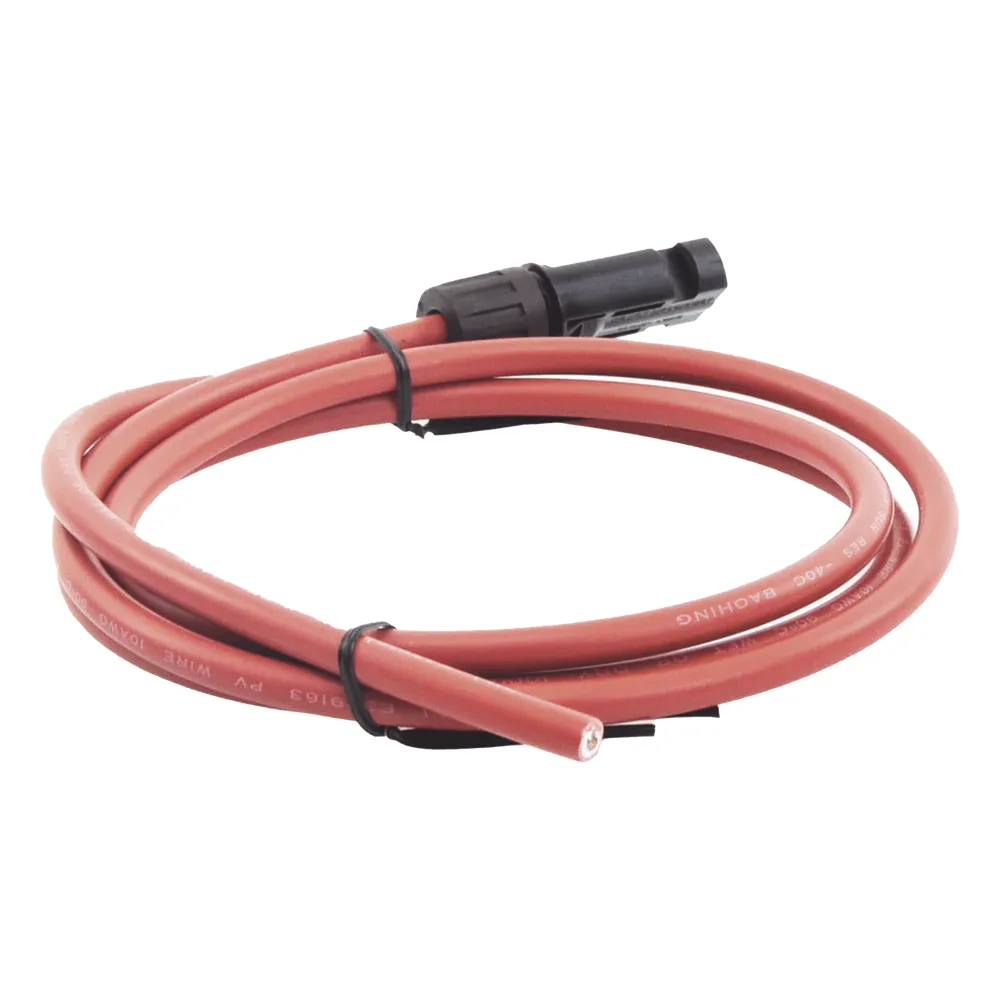 Cable Fotovoltaico, 1.5 m, Rojo, Calibre 10 AWG con Terminal MC4-M en un Extremo – vista 2