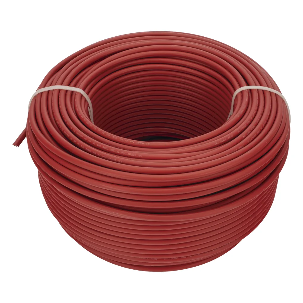 Cable Fotovoltaico Rojo/ Cobre Estañado / 4 mm² (12 AWG) / 2000V / Rollo de 100 m / / UL 4703 y TUV – vista 4