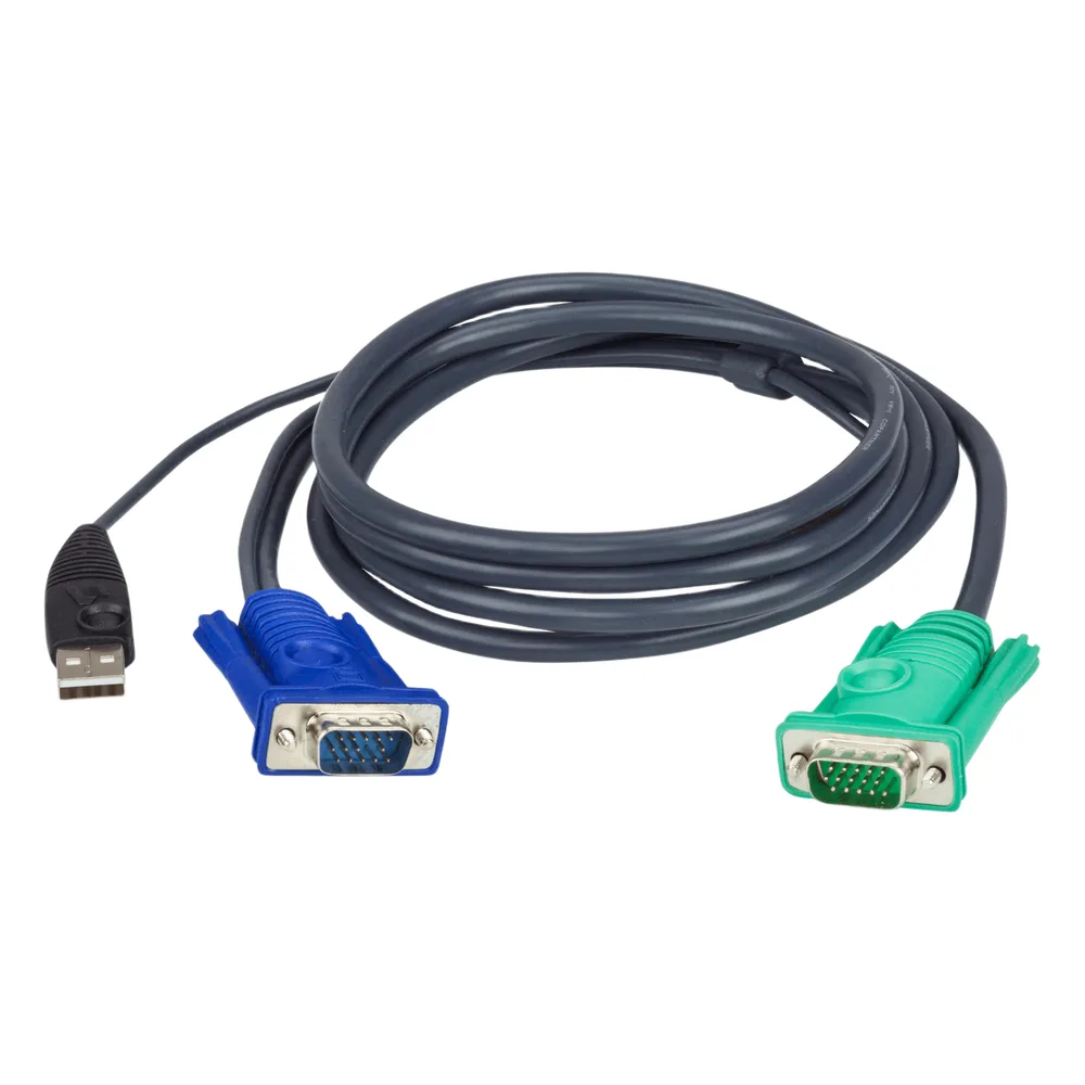 Cable KVM | USB con SPHD | 3 en 1 | De 3 m