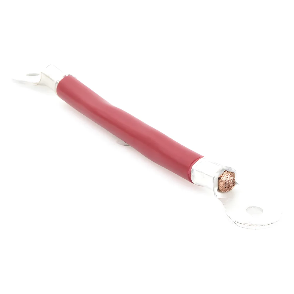 Cable para Baterías, 0.2 m, rojo, Calibre 2 AWG con Terminales de Ojo en Ambos Extremos – vista 2