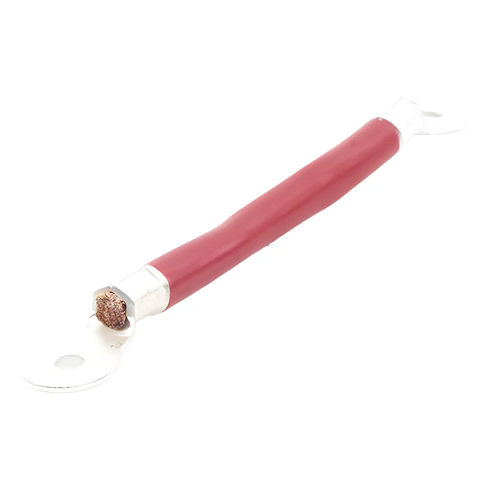 Cable para Baterías, 0.2 m, rojo, Calibre 2 AWG con Terminales de Ojo en Ambos Extremos