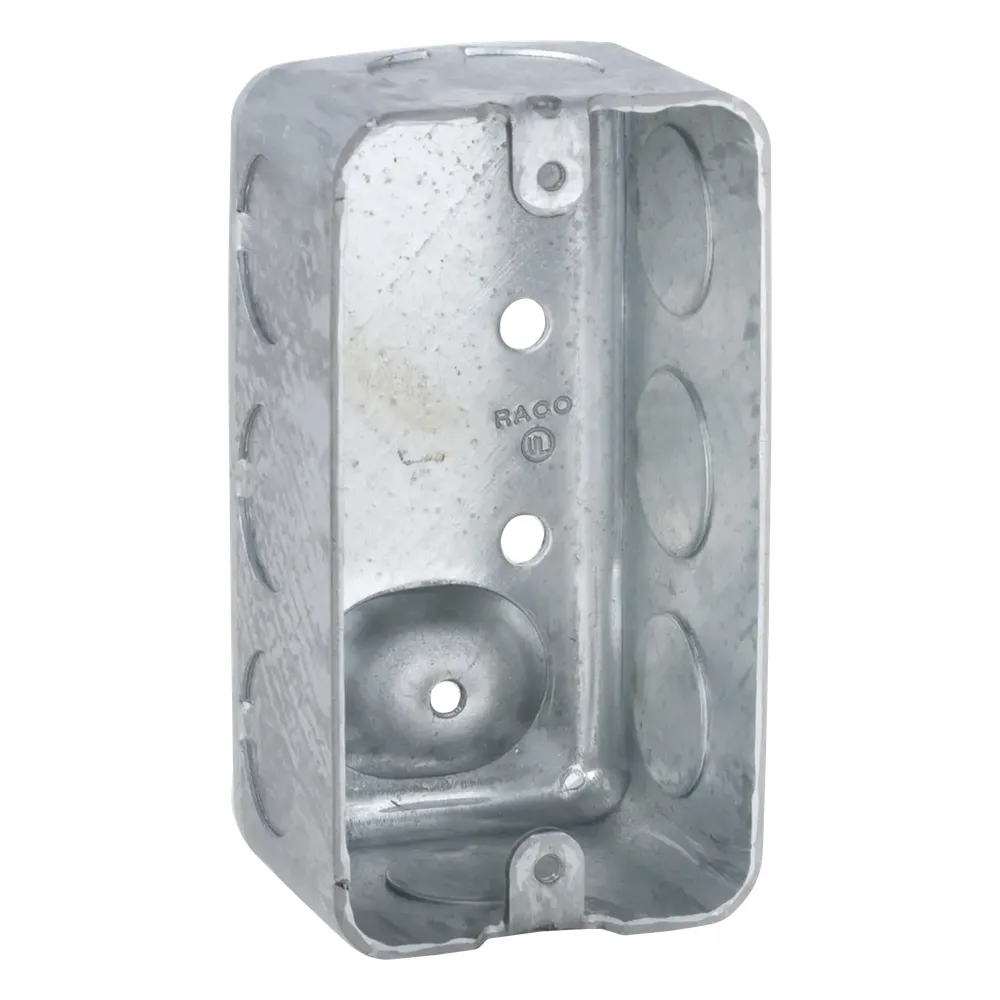 Caja (Chalupa) 4x2"/ Profundidad 1-7/8" / 7 Entradas de 1/2" y 1 de 3/4".