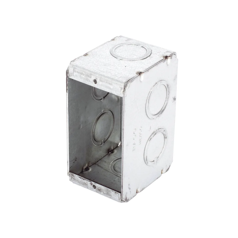 Caja (Chalupa) Multigang de 1 Gang/ Profundidad de 2-1/2 Pulgadas (6.35 cm)/ 8 TKO (1/2 y 3/4). – vista 2