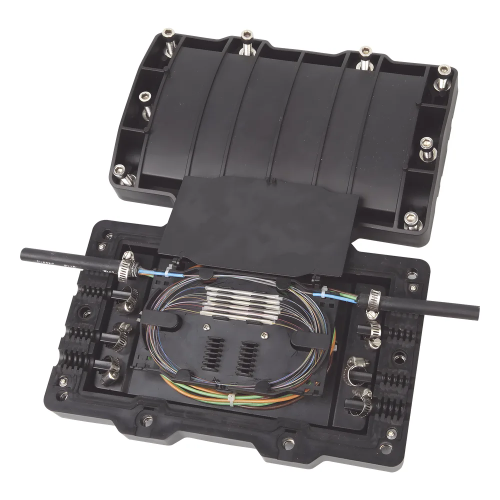 Caja de Distribución de Fibra Óptica Horizontal, hasta 48 Empalmes, Exterior IP68