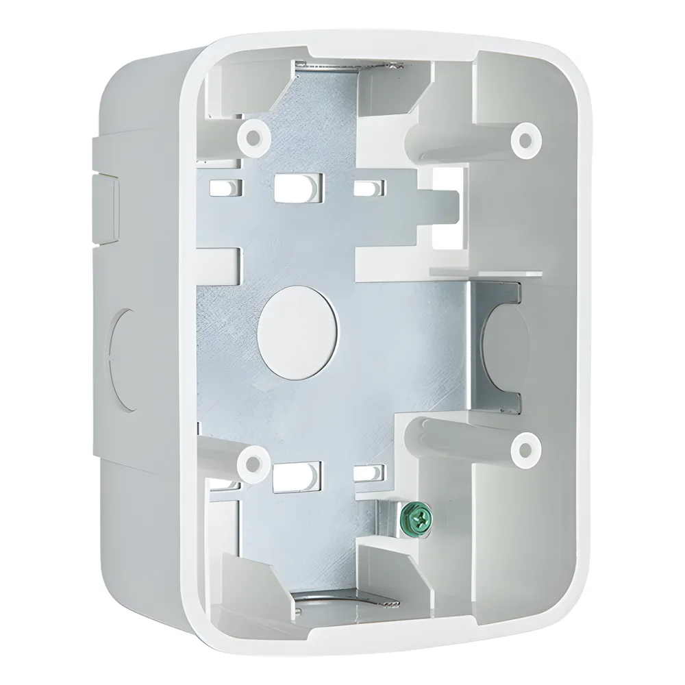 Caja de Montaje en Pared para Bocina y Bocina con Lampara Estroboscopica, Color Blanco