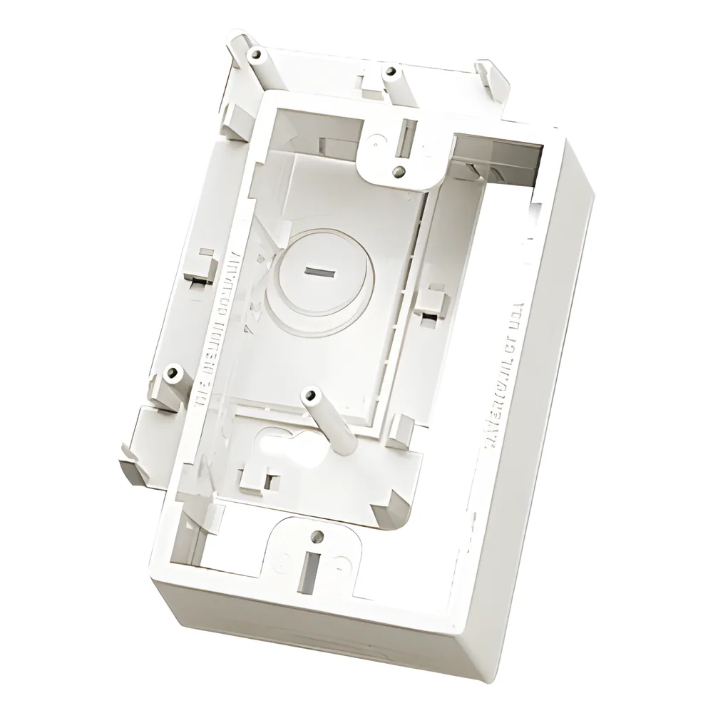 Caja de Montaje Superficial, Para Placas de Pared (Face Plates), Color Blanco