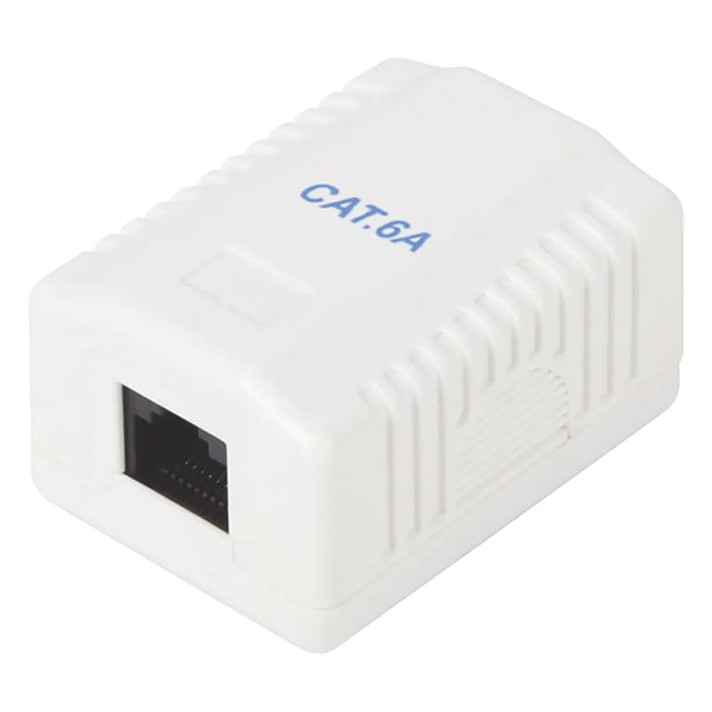 Caja de Pared con 1 Puerto, Incluye 1 Jack UTP Cat6A