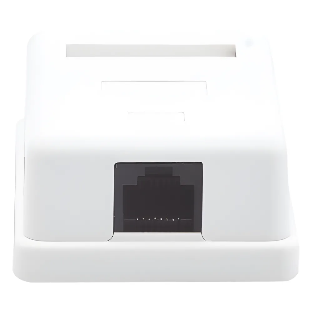Caja de Pared con 1 Puerto Keystone, Incluye Jack Cat5e