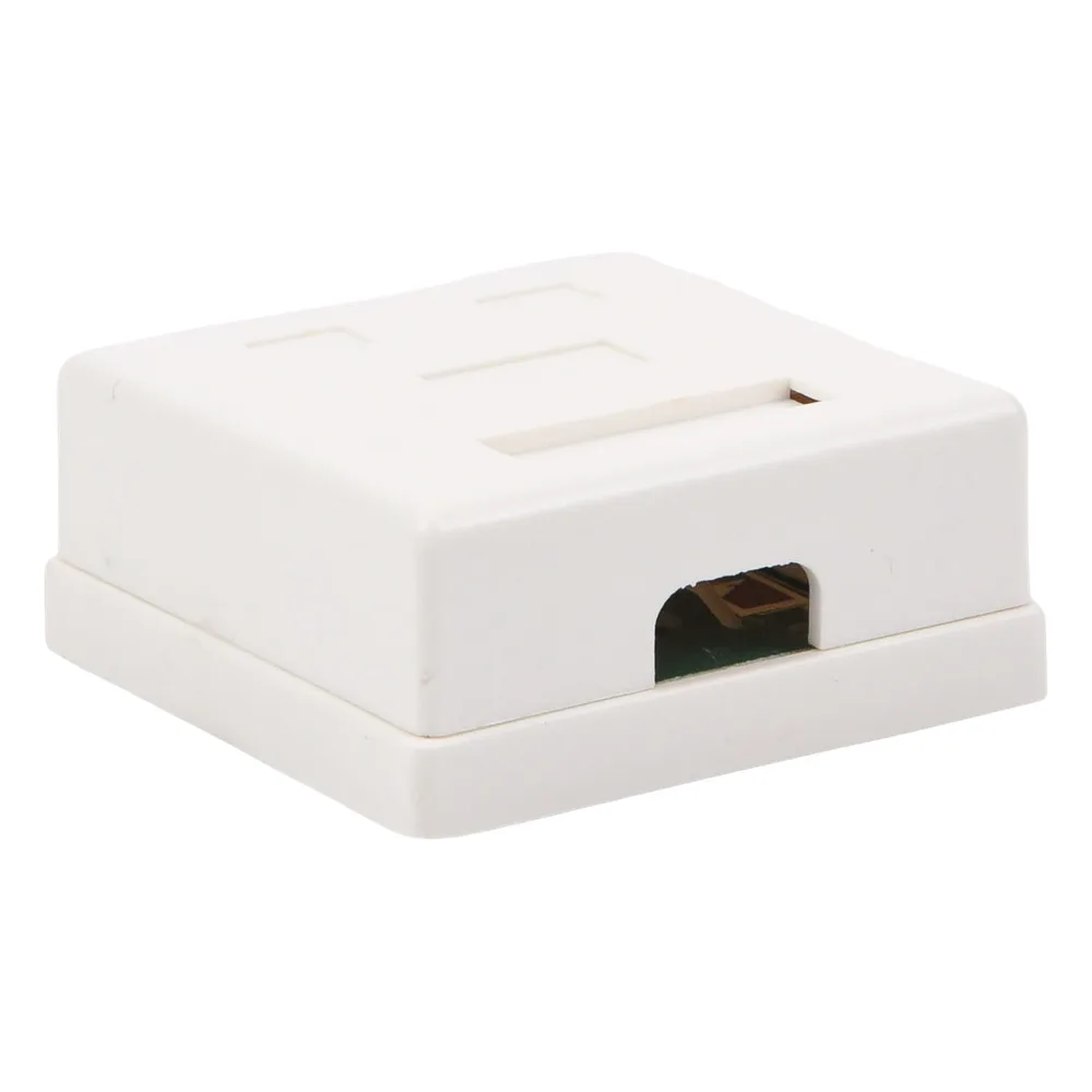 Caja de Pared con 2 Puertos, Incluye 2 Jacks UTP Cat5e Keystone – vista 3
