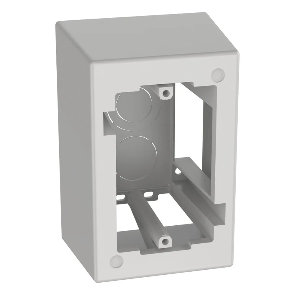 Caja de Pared Superficial de 1 Pieza, Uso Universal con Placas de Pared, con Cinta Adhesiva, Color Blanco