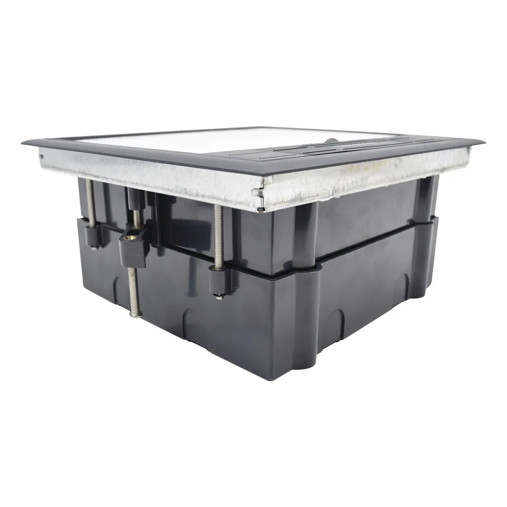 Caja de Piso para Dos Módulos Universales (Socket M2), para Alimentación Eléctrica y Redes de Datos (11000-33401) No Incluye Faceplates – vista 2