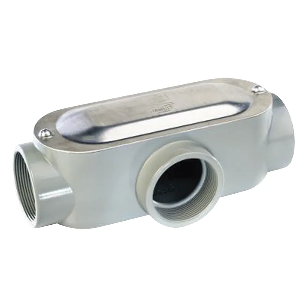 Caja oval roscada tipo T de 2" (50.8) incluye tapa y tornillos.