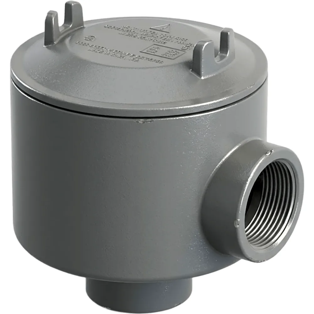 Caja para áreas peligrosas tipo GREZ de 1" (25.4 mm) de aluminio libre de cobre con 2 salidas.
