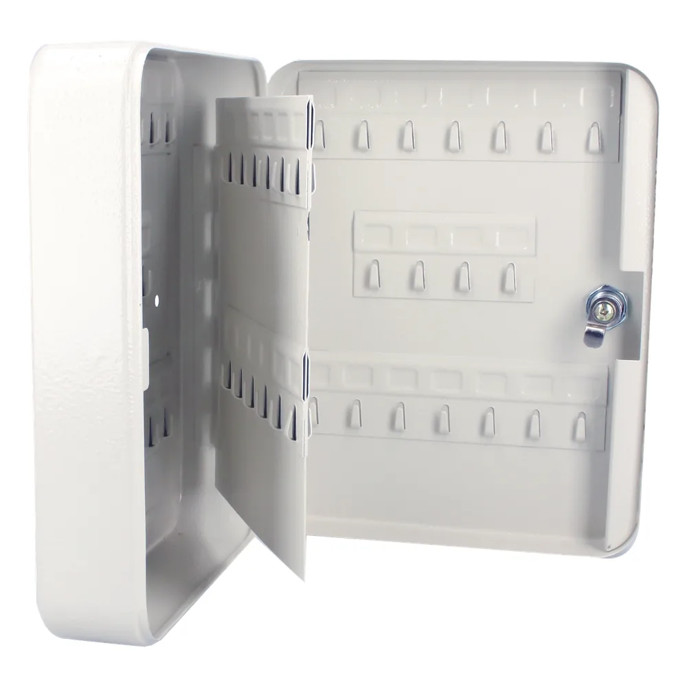 Caja para llaves con capacidad para 36 llaves/ Medidas 160 x 200 x 75 mm (ancho x alto x profundidad)/Fabricada en acero/ Cerradura con llave.