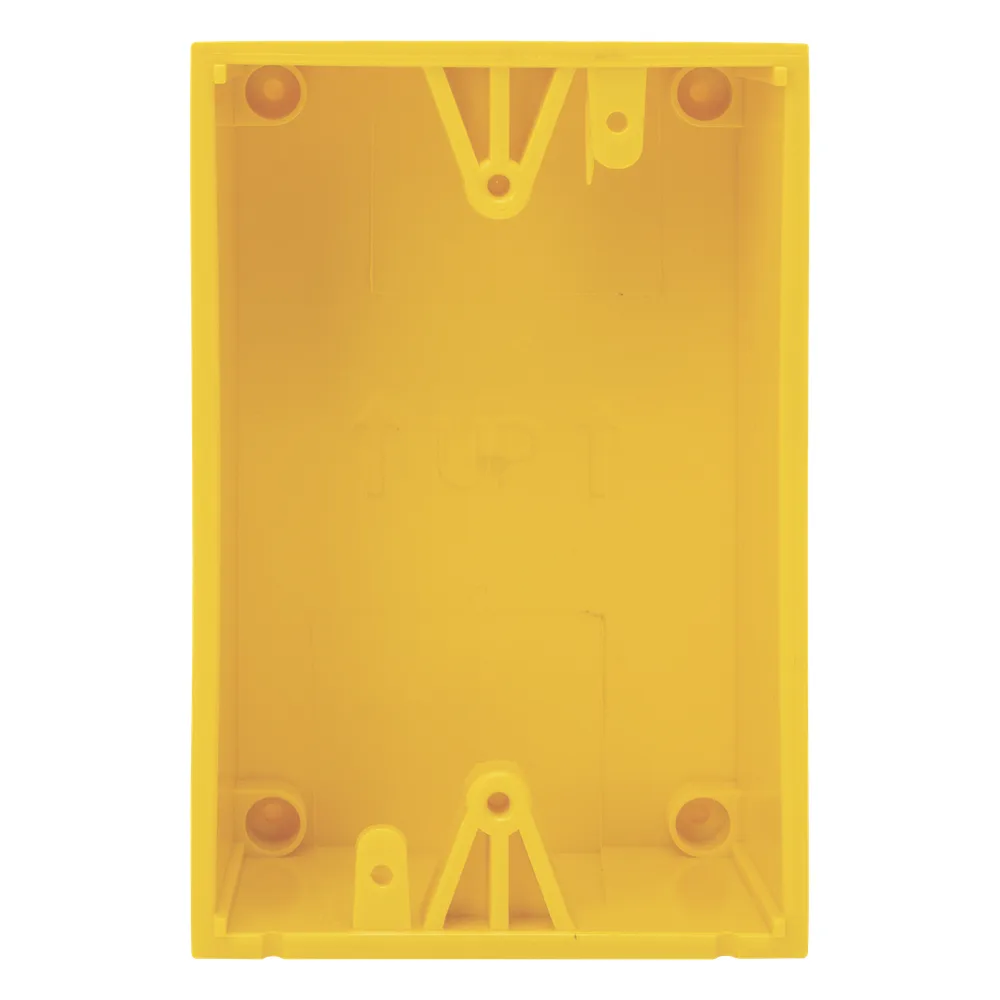 Caja trasera de montaje color amarillo para estaciones de parada STOPPER – vista 2