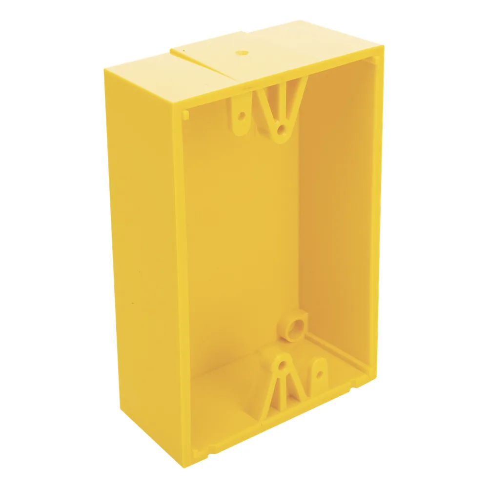 Caja trasera de montaje color amarillo para estaciones de parada STOPPER – vista 3