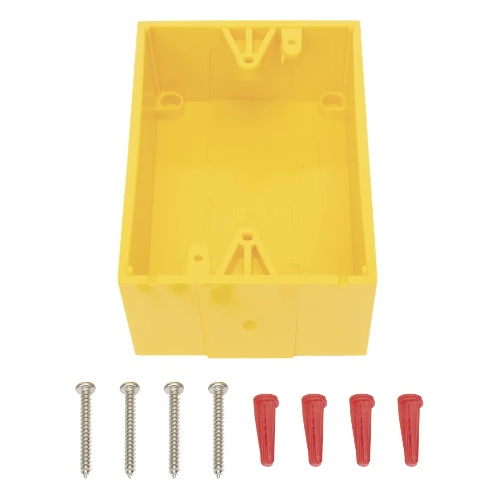Caja trasera de montaje color amarillo para estaciones de parada STOPPER – vista 5