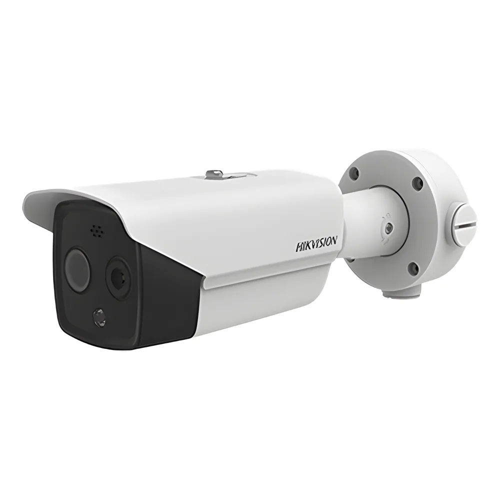 Cámara Bala IP Termográfica / Medición de Temperatura -20°C a 150°C / Alta Resolución Térmica 160 x 120 / Teleobjetivo Térmico 9.7mm / Alarma por Excepción de Temperatura / Óptica 5 MP / IP67