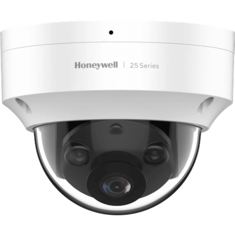 Cámara Domo IP / 2 MP / Lente Fijo 2.8 mm / Color 24/7 Dual-Light 30 m / WDR 80 dB / IP66 IK10 / PoE / NDAA