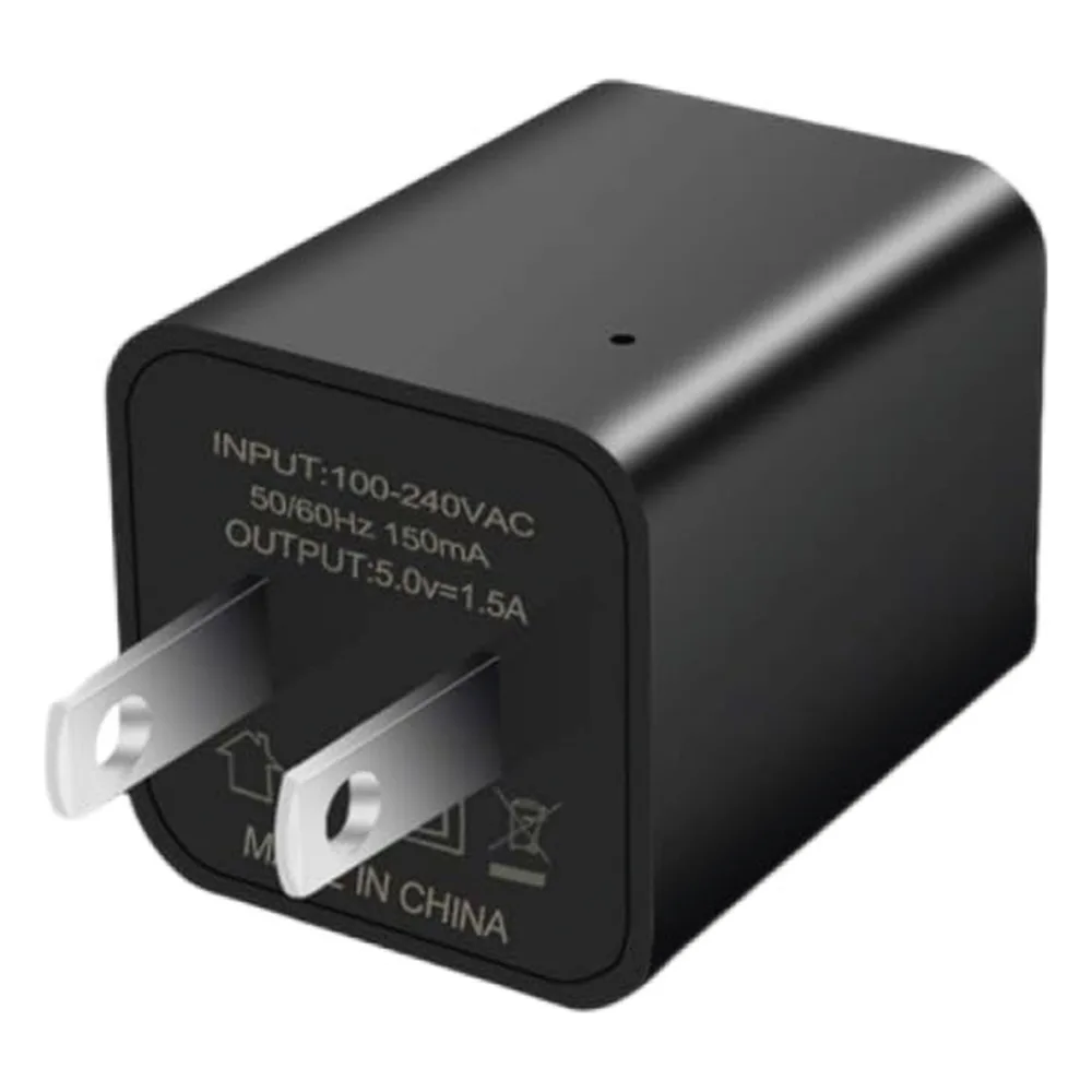 Cámara Oculta en Cargador de Pared (Spyce Camera) / Memoria de 8GB / Resolución 2 Megapixel (1080P) / Grabación Continua o por Movimiento – vista 4