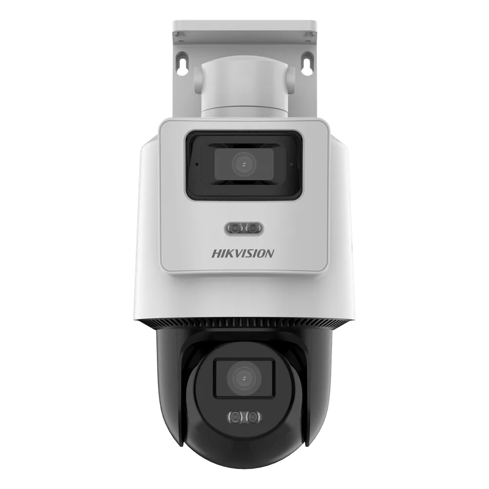 Cámara PTZ TandemVu 4 MP + 4 MP / Lentes 2.8 mm + 8 mm / Dual Light IR + Blanca 30 m / IP66  / Audio Bidireccional – vista 2