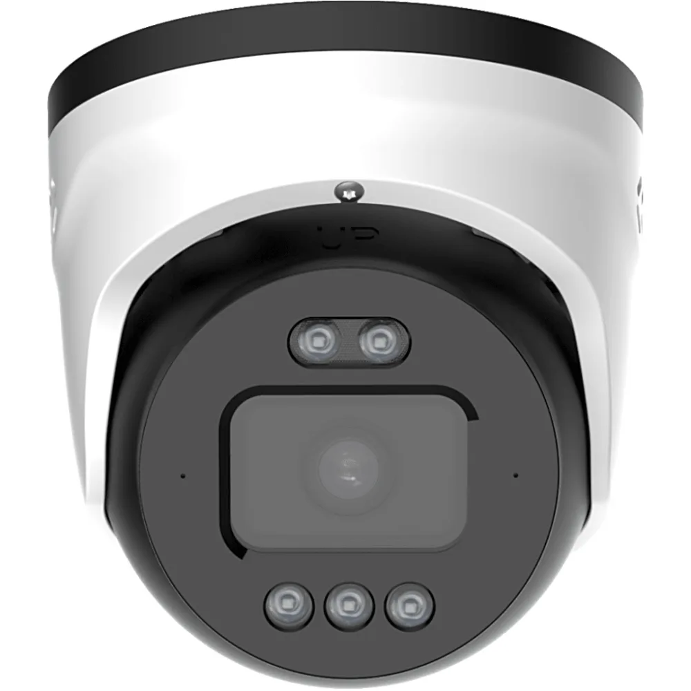 Cámara Turret AI TrueColor 5MP / Milesight / NDAA / Smart Hybrid Light / Red & Blue Flashing Lights / Two-Way Audio / VCA 2.0 / IP67 IK10 / PoE – vista 2