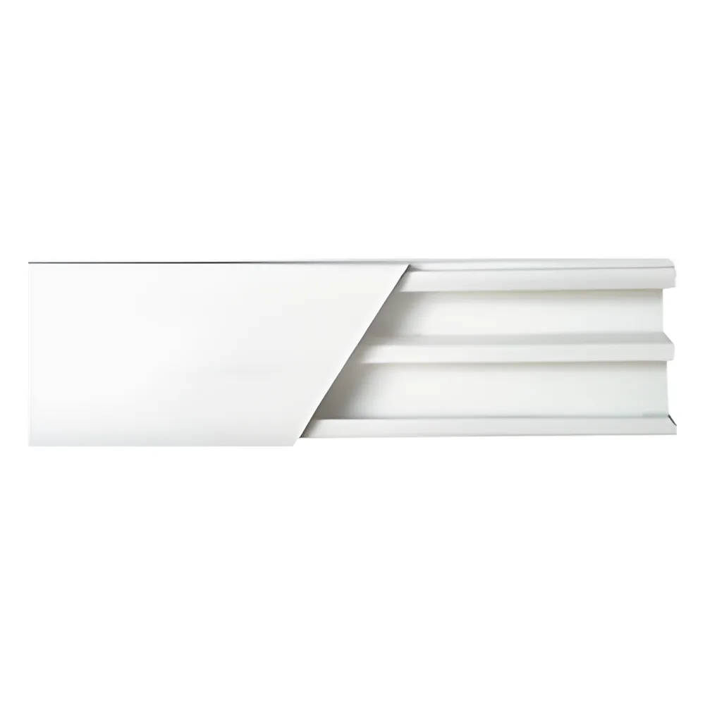 Canaleta blanca de PVC auto extinguible, con división, 20 x 10 mm, tramo de 2.5m (5101-01250)