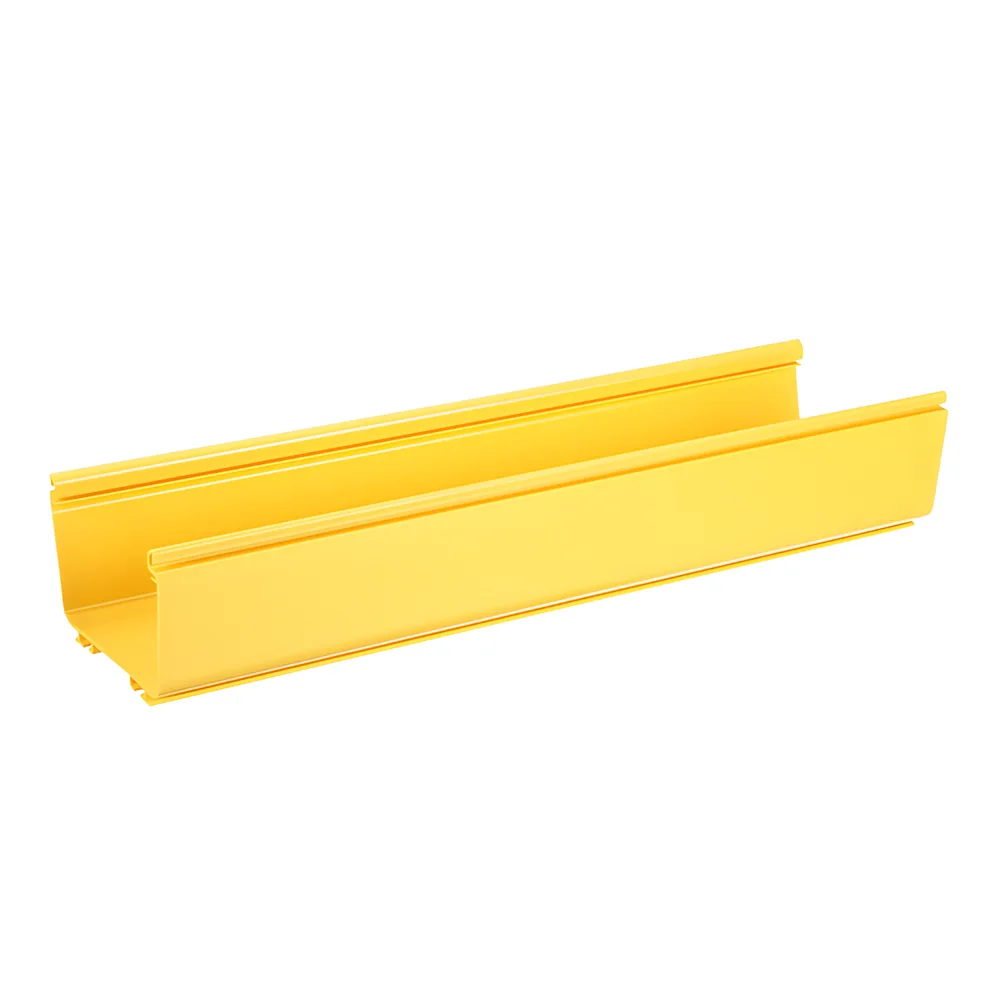 Canaleta FiberRunner™ 6X4, de PVC Rígido, Color Amarillo, 3 m de Largo