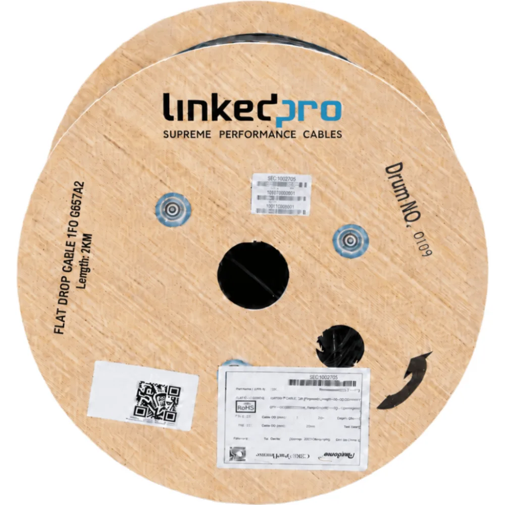 CARRETE 2 KM FIBRA OPTICA MINI FIGURA 8 G.657A2 1 HILO