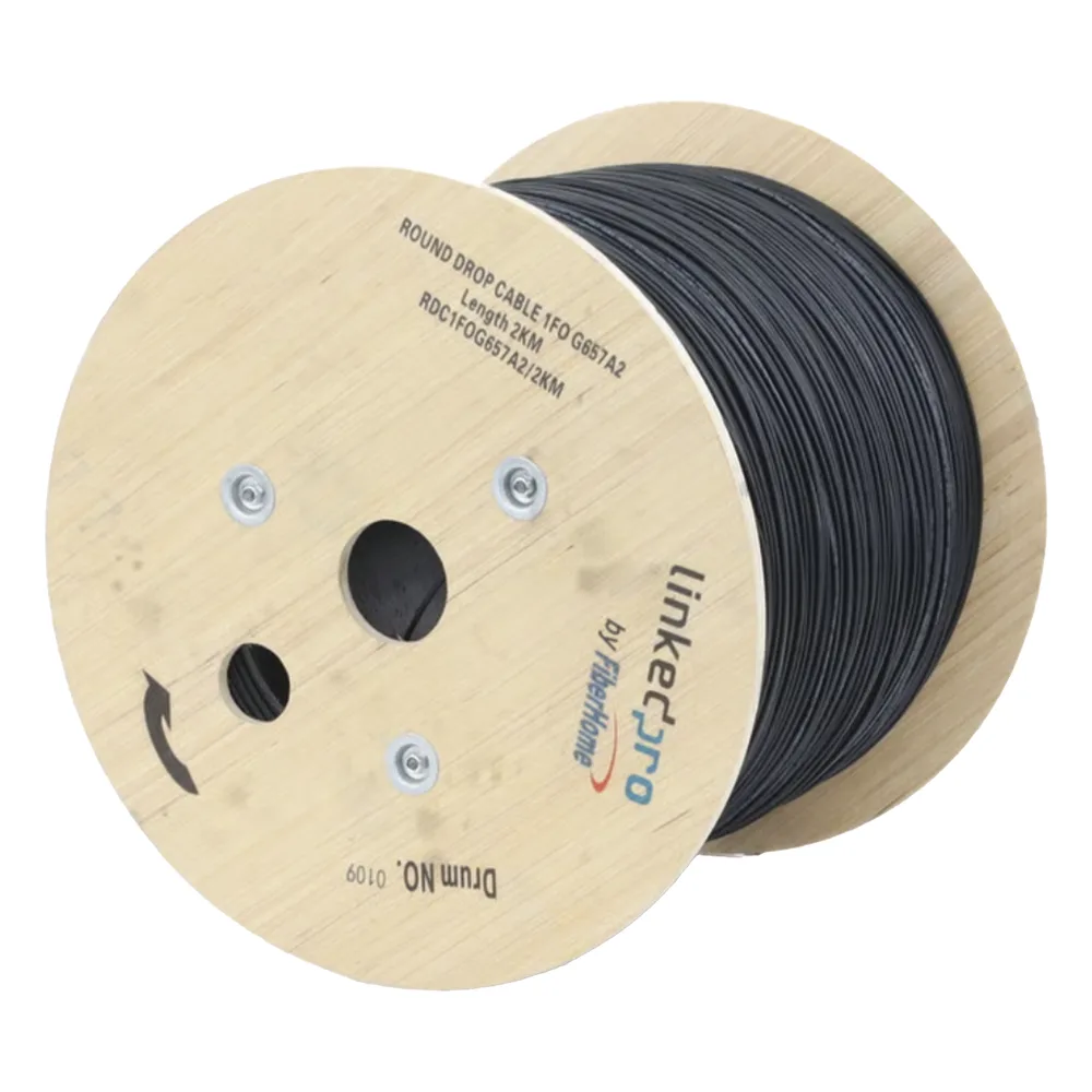 Carrete de 2 km de Fibra Óptica Aérea Tipo Drop Redonda (Figura 0) G.657A2, Monomodo, 1 Hilo, Forro de 3 mm – vista 2