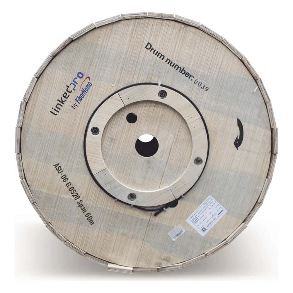 Carrete de 4 km de Fibra Óptica Aérea Mini ADSS (ASU) G.652D, Monomodo de 8 Hilos, Exterior, Span 60, Loose Tube, Preformado Compatible: LP-RP0406 – vista 2